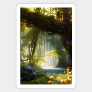 Whimsical Magic Fairytale Forest Sticker